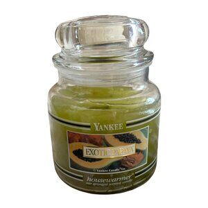 RARE Retired Yankee Candle Exotic Papaya Jar Candle 14.5 oz 60% Full Black Band